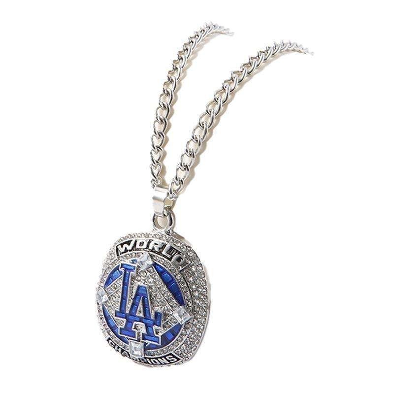 LA Dodgers Necklace – 2020 World Series – MLB Baseball – Box Chain – 24″ Chain