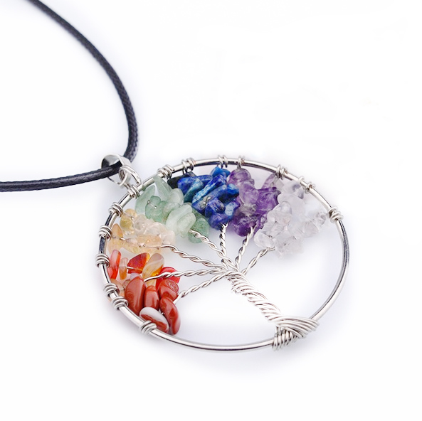 Pride Shack – Rainbow Tree of Life Spiritual Pendant LGBT Gay Lesbian Necklace