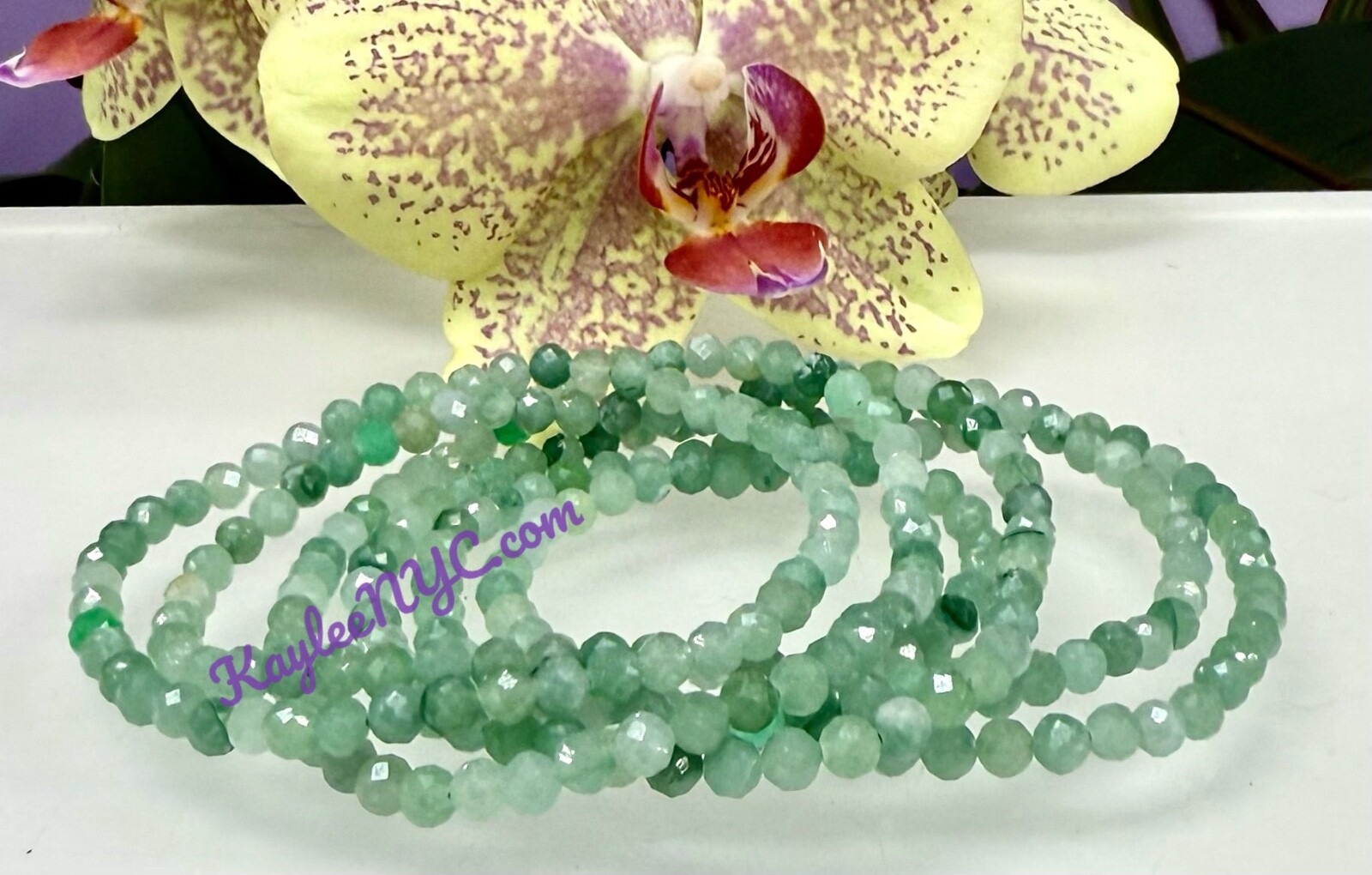 Wholesale 6 Pcs Natural Burma Jade Jadeite 4mm Faceted Crystal Stretch Bracelet
