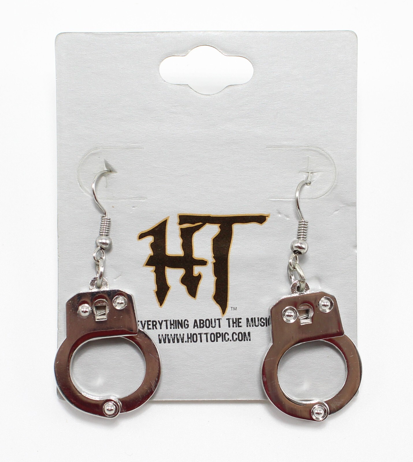 New Silver Handcuff Earrings by Hot Topic #E1290