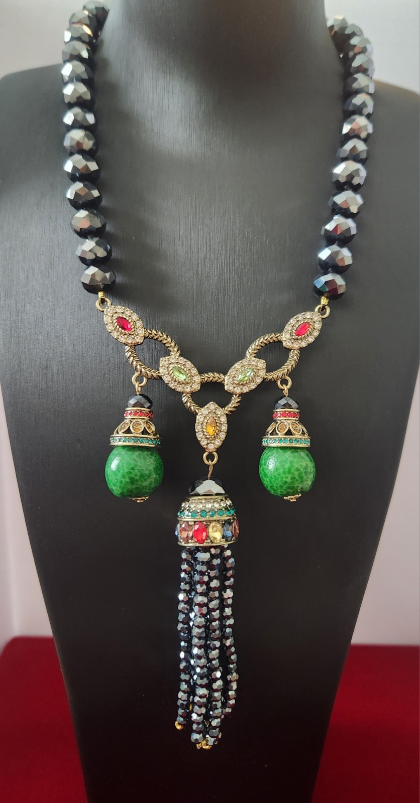Heidi Daus Inspired Oriental Style Tassel Necklace