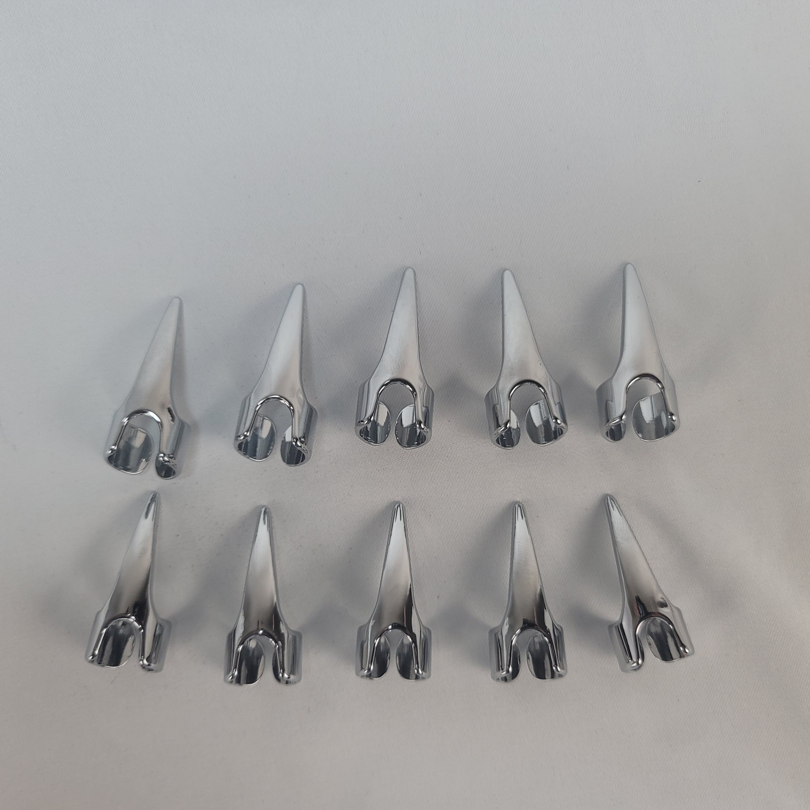 10pc Stainless Steel Claw Rings Gothic Witch Vampire Cosplay Nail Set