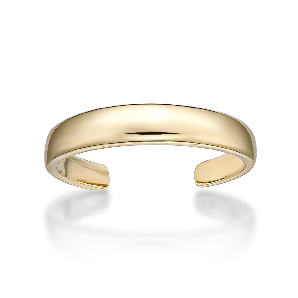 10K Yellow Gold Open Toe Ring One Size Fits Most Toes – 3 mm Wide – Adjustable
