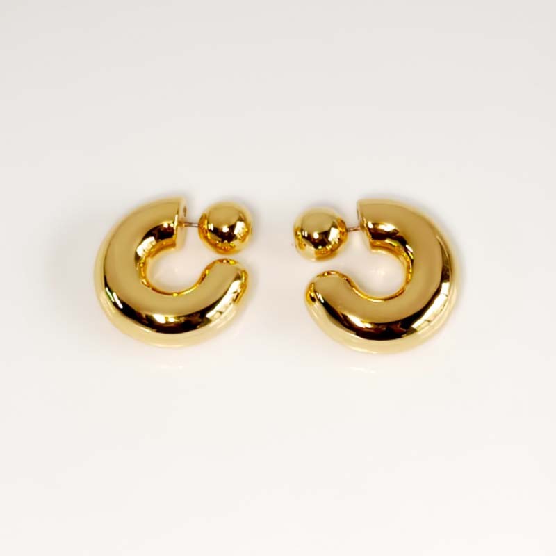 25mm Jenny Bird Puffy Statement Hoop Earrings Chic Women Party Vacation Jewelry