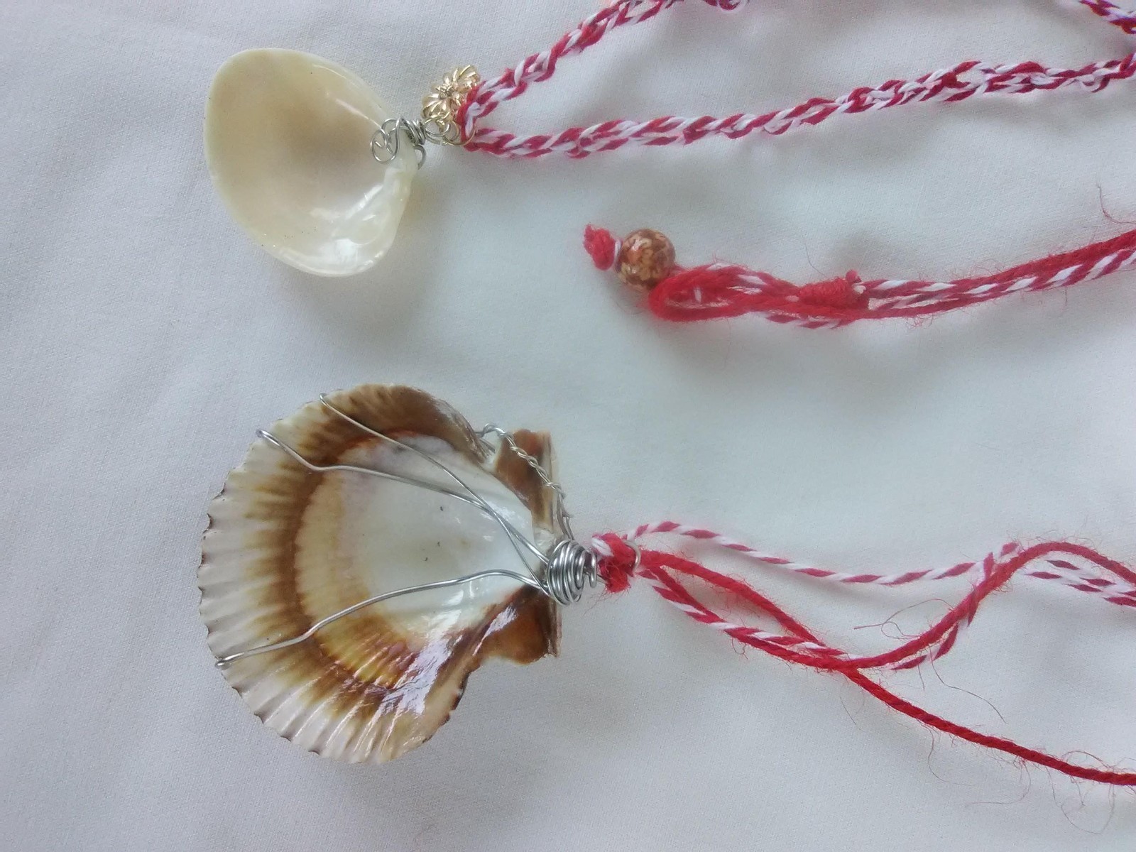 2 Lot Seashell Beach Mermaid Boho Necklace 22/28″ US Seller Gift New