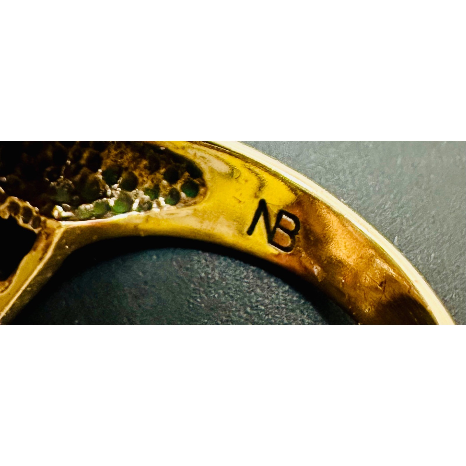 Nicky Butler Sunset Druzy Statement Ring Gold Tone Artisan Made in India W/Box