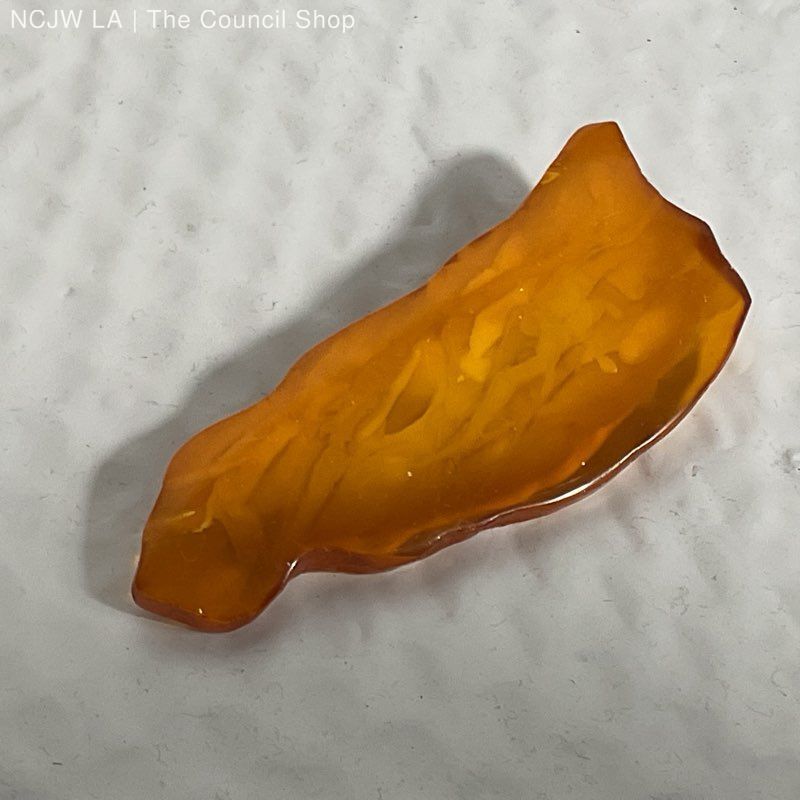 VTG. Artisan Resin/Acrylic Orange Brooch- 3.5″