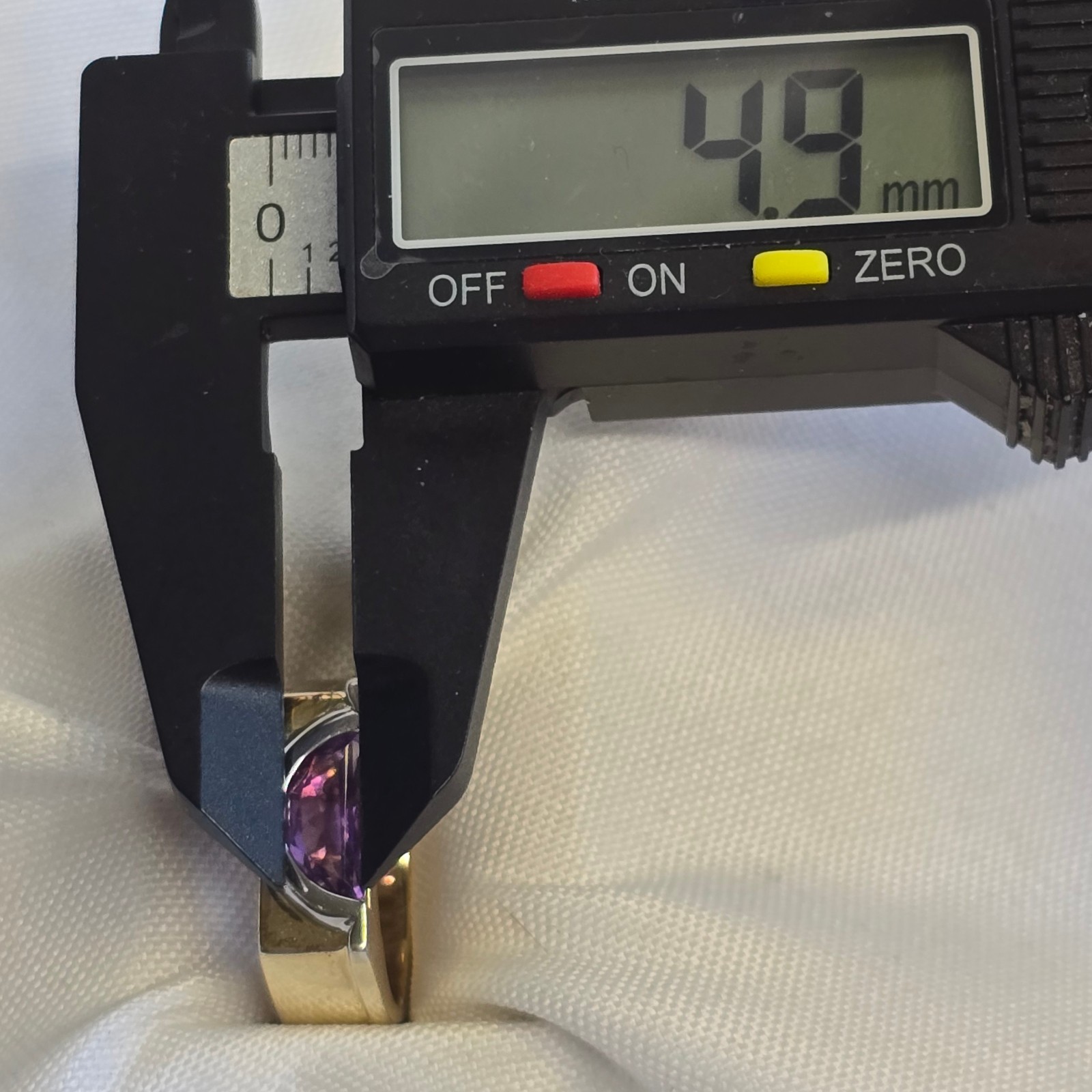 Sterling Silver Gold Vermeil Ring 9.61g Jewelry Size 10 Amethyst Color *READ*