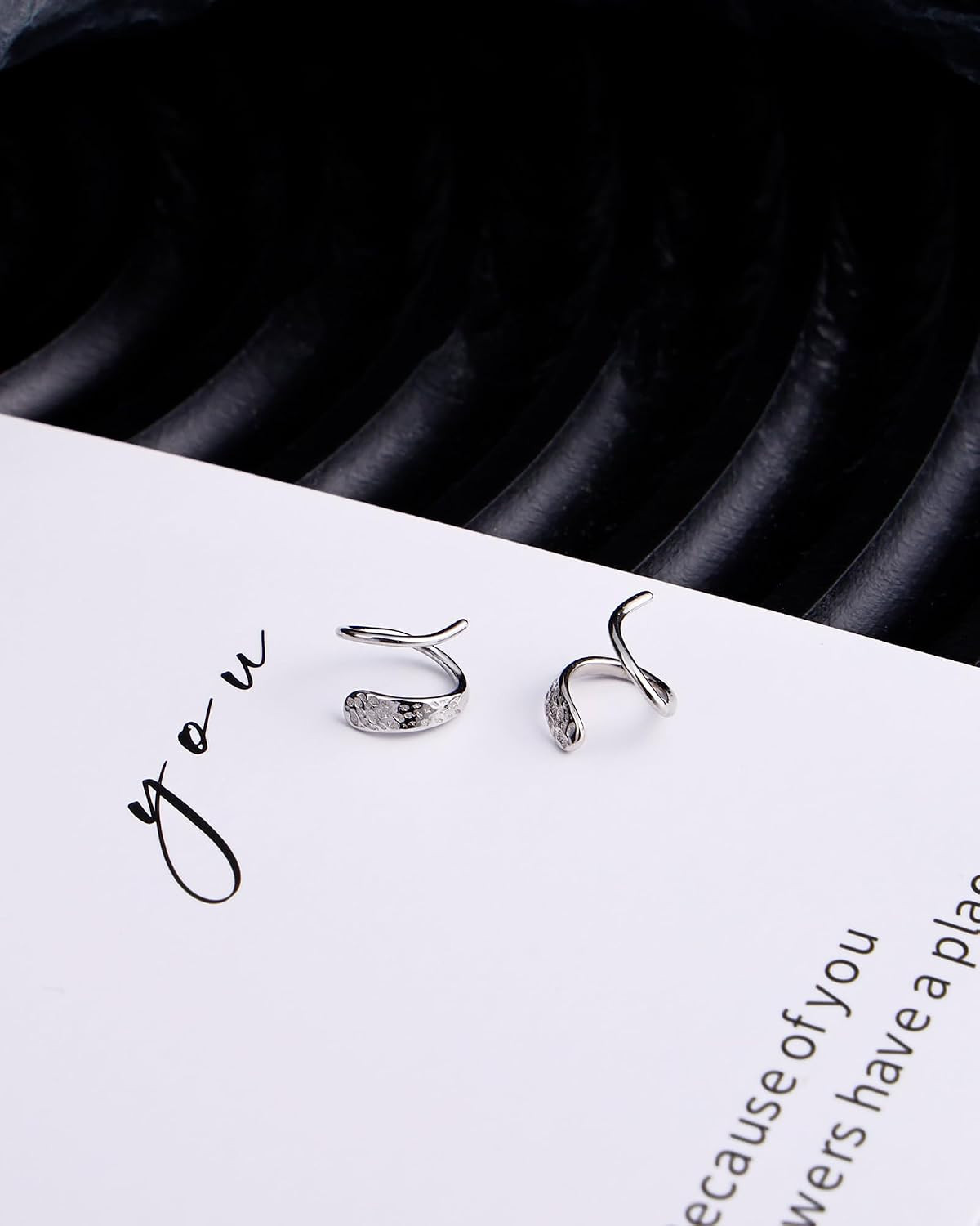 Tiny Double Hoop Earring S925 Sterling Silver Small Hammer Texture Hoop Hypoalle