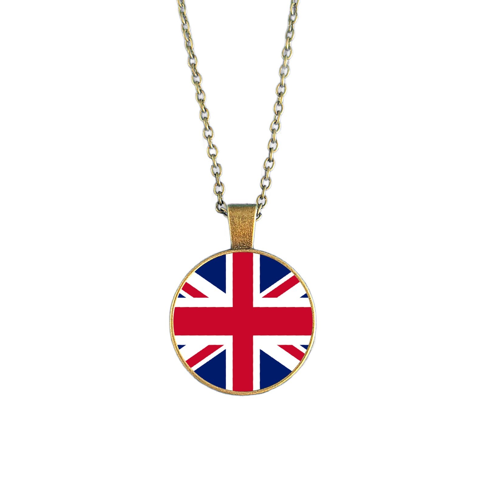 United Kingdom Flag Necklace • British Pendant Jewellery • Union Jack Gift