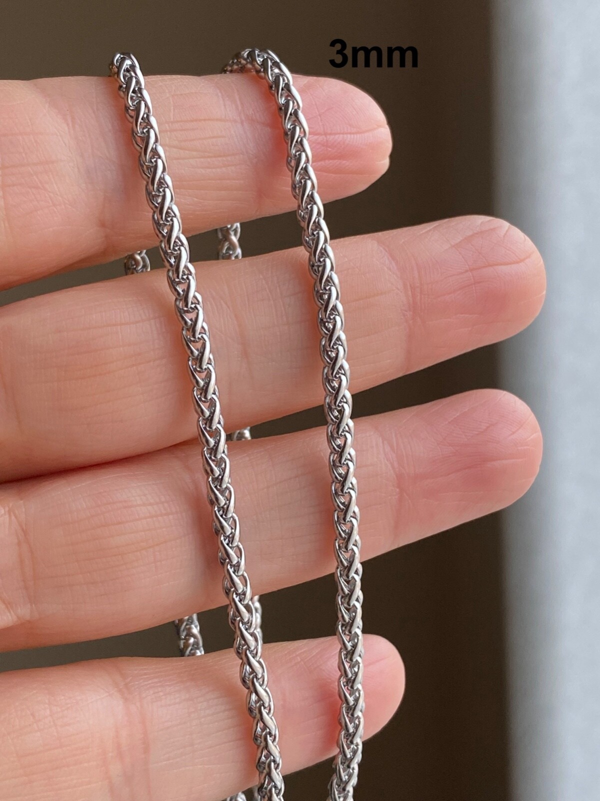 Stainless Steel Wheat Chain Necklace