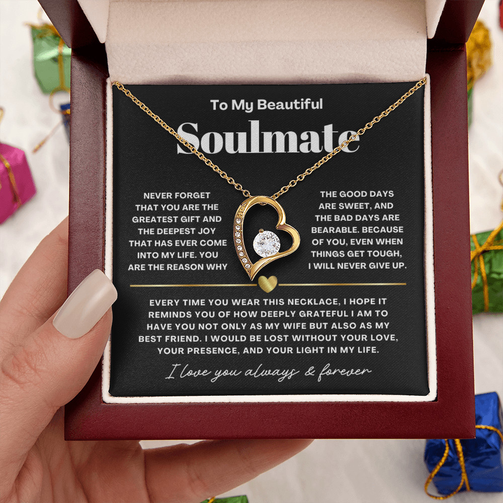To My Wife Heart Necklace Anniversary valentines meaningful Gift From Husband