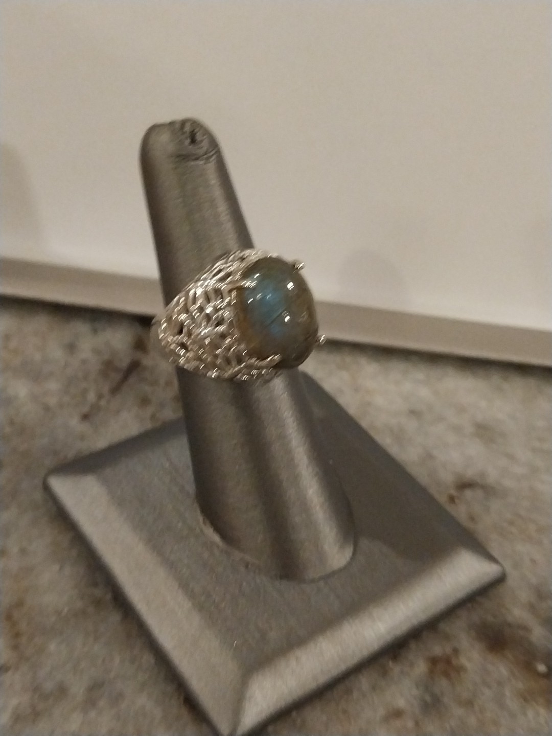 Karis Malagasy Labradorite Butterfly Ring in Platinum Bond (Size 6.0) 10.50 ctw