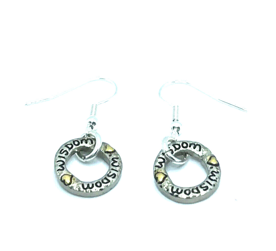 Brighton Art & Soul Wisdom Small Hoops Inspiration Silver Custom Earrings