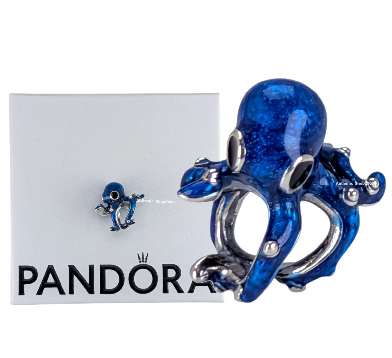 NEW 100% Authentic PANDORA 925 Ale Midnight Blue Octopus Charm 794706C01