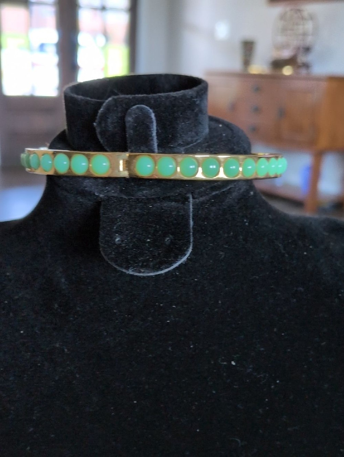 J. Crew Gold-Tone‎ Bracelet with Mint Green Beads