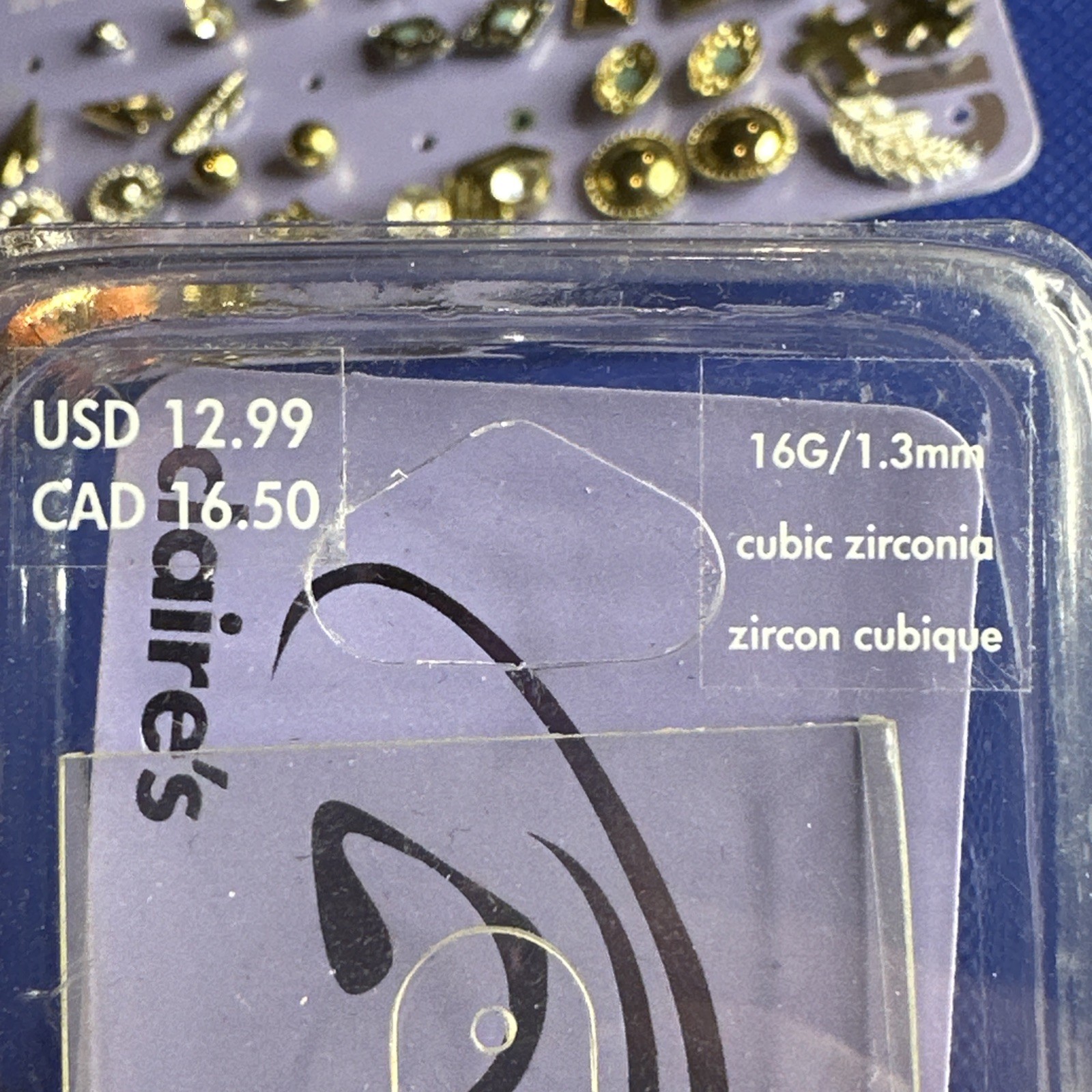 Claire’s Sensitive Solutions Earrings 32 Pairs + 6 Singles + Cubic Zirconia Stud