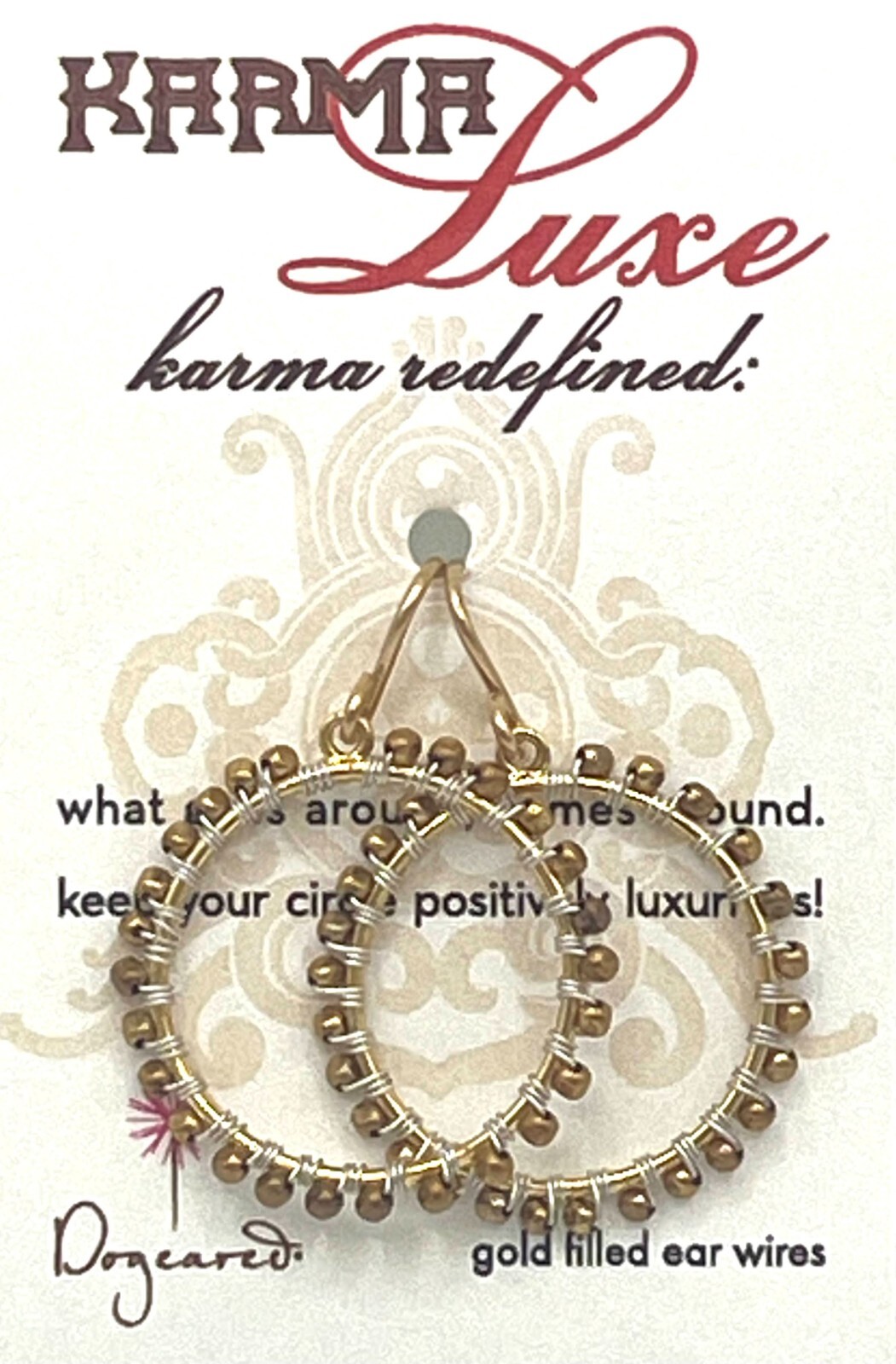 Dogeared Karma Luxe gold dipped earrings
