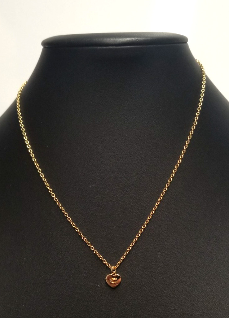 Coach Gold Tone Heart Pendant Necklace 16″+2″
