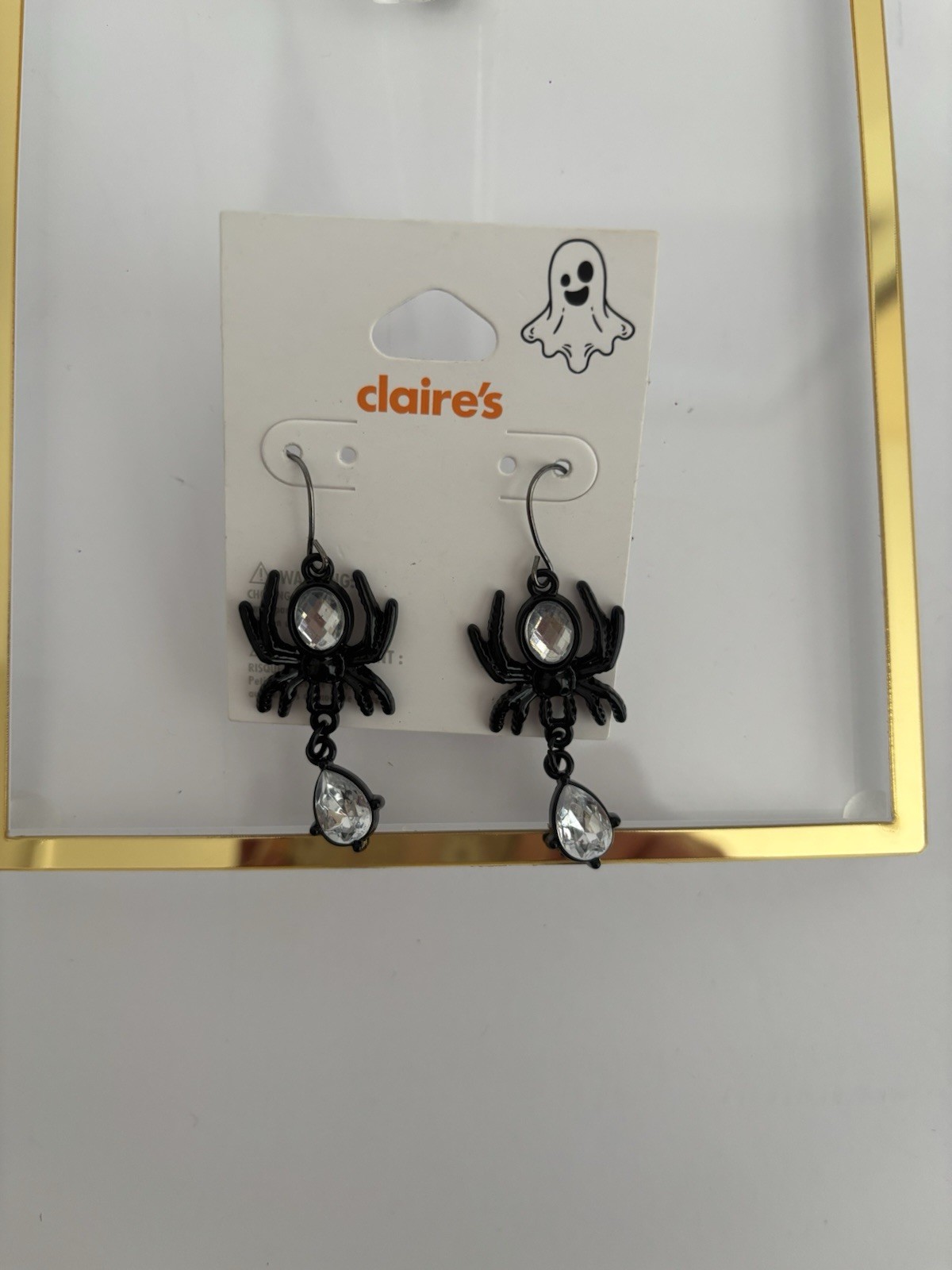 Claire’s Halloween Spider Dangle/Drop Hook & Witch dangle glitter 2 pairs