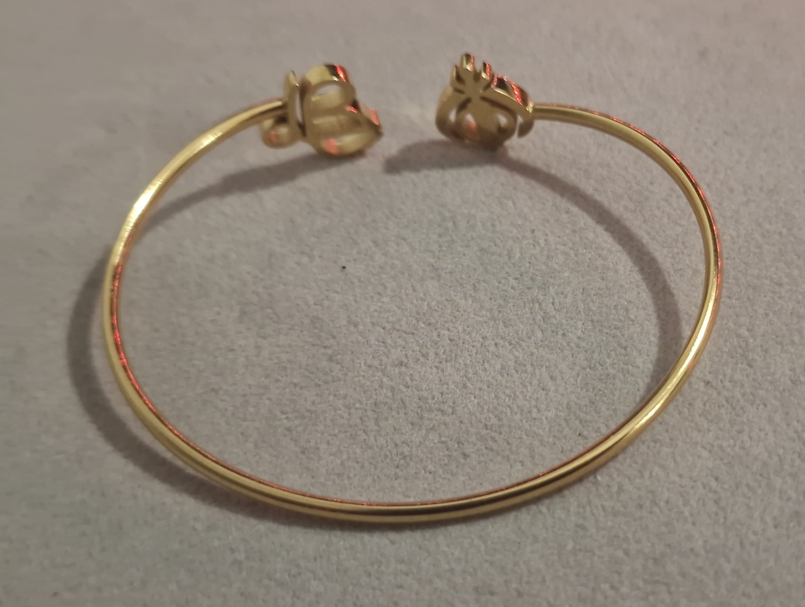 Ek Onkar & Khanda Bracelet Gold Plated adjustable Punjabi Gurmukhi Sikh Khalsa..