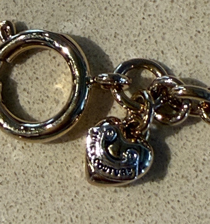 Juicy Couture Hard Candy Wish Charm Bracelet Goldtone with Box and Tag New