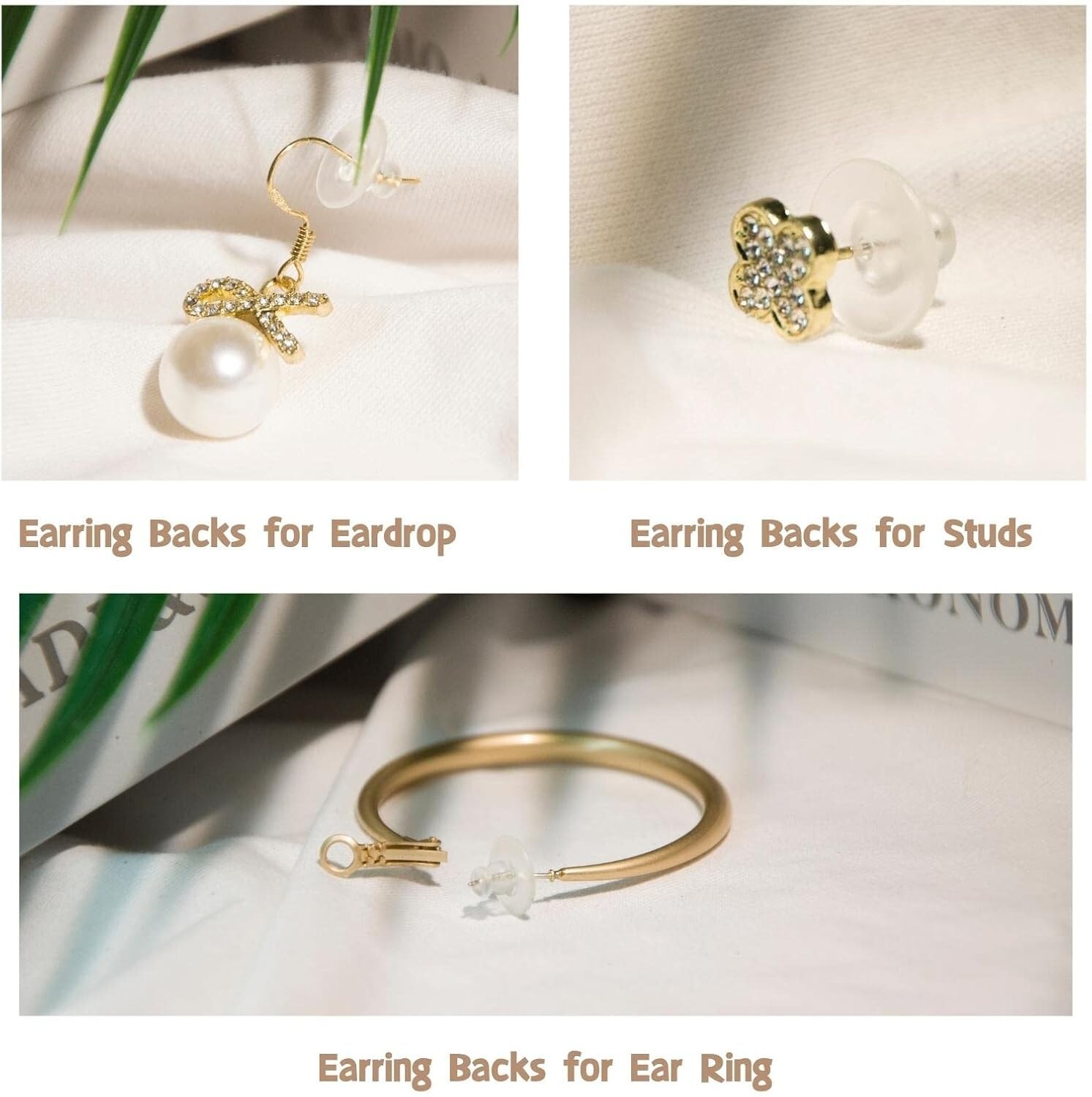 200PCS Clear Silicone Earring Back Replacements – Soft & Hypo-Allergenic