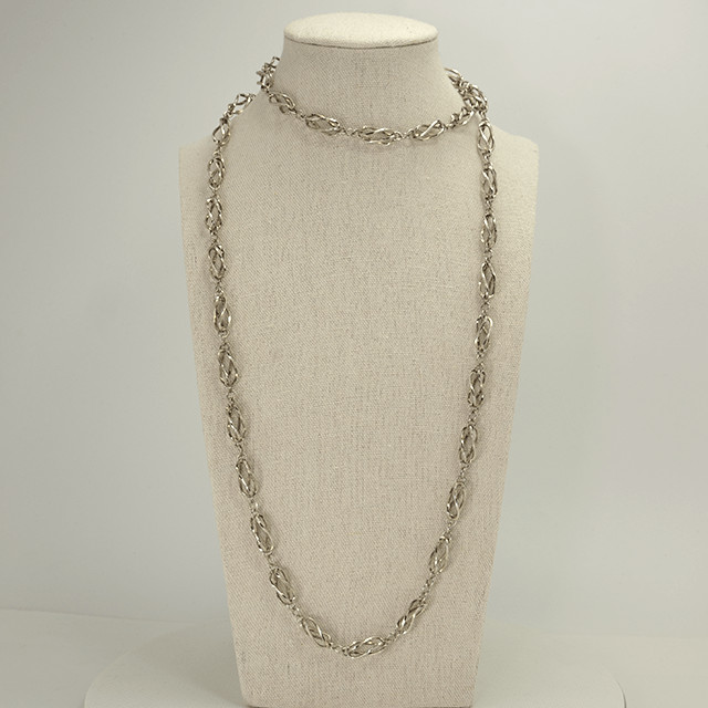 Vintage long link chain 925