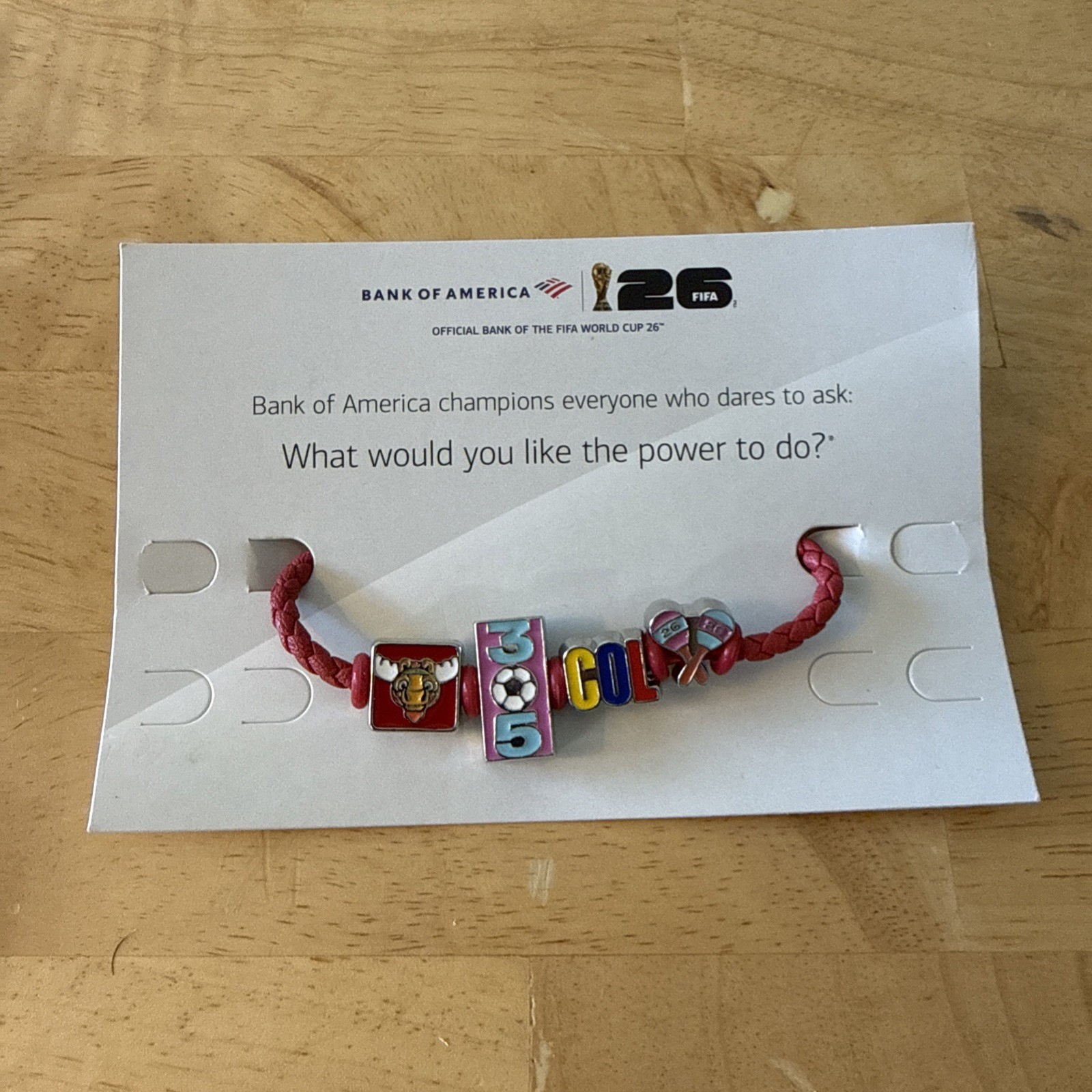 Bank of America FIFA World Cup 2026 MIAMI EXCLUSIVE Red Bracelet Colombia 305