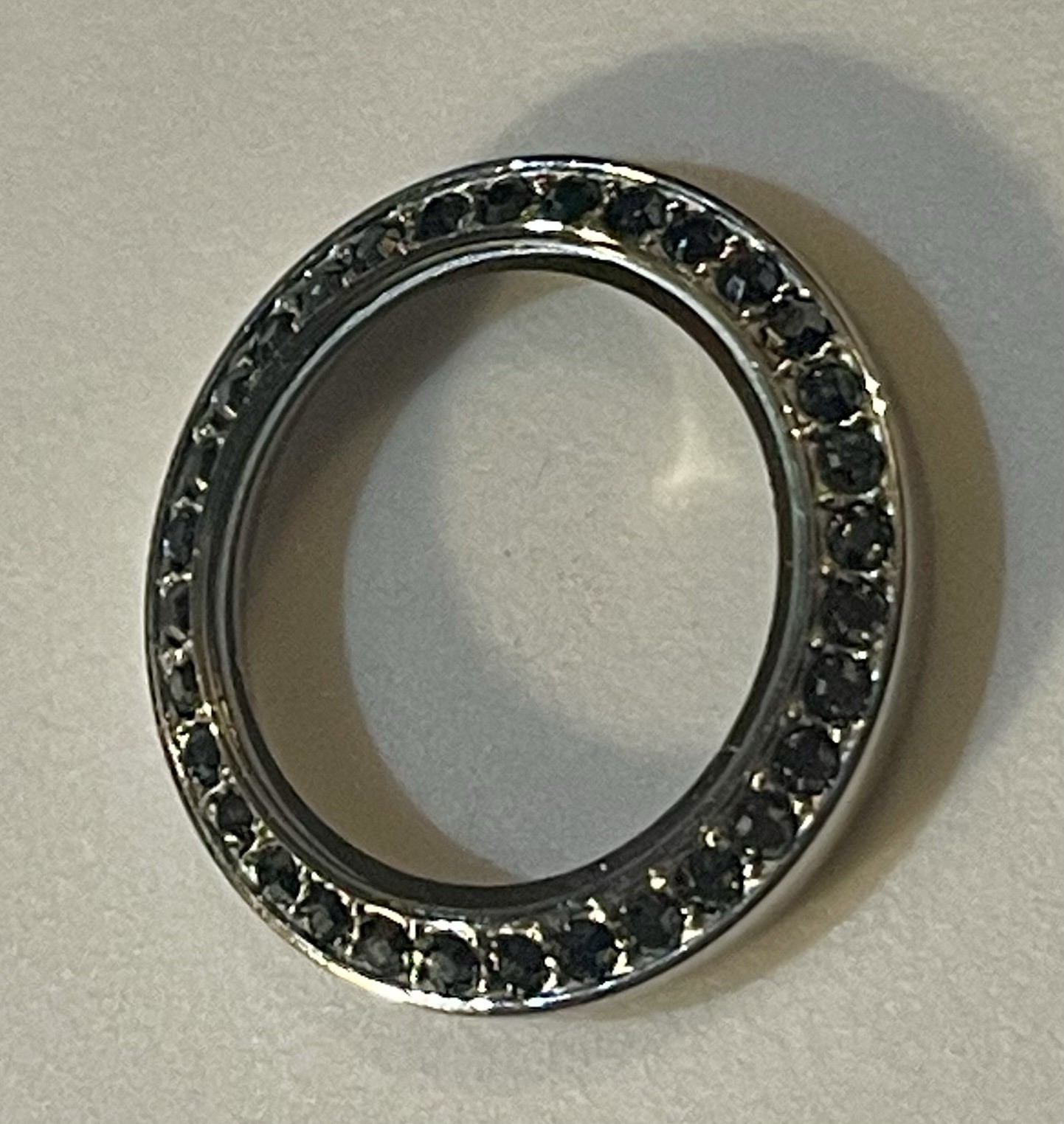 Origami Owl Petite Silver Tone Face ONLY Jet Swarovski Crystals NWOT (Ref#179)