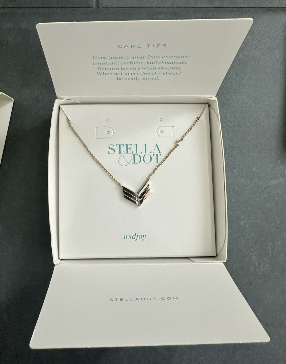 Stella & Dot Convertible On the Mark Necklace Mixed Metals Fashion Jewelry NEW