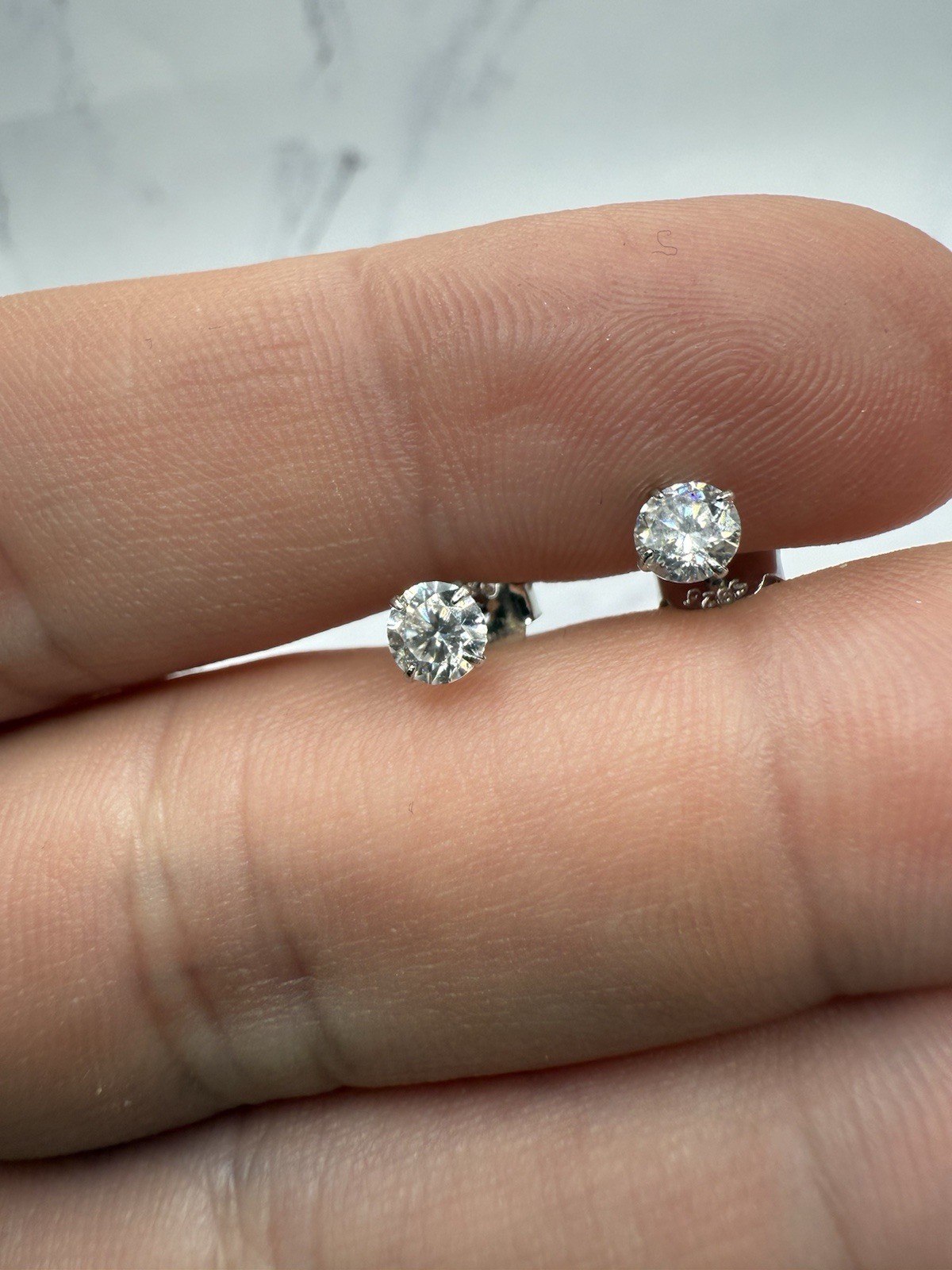 3MM Moissanite Stud Earrings 925 Sterling silver Butterfly Back GRA Certified