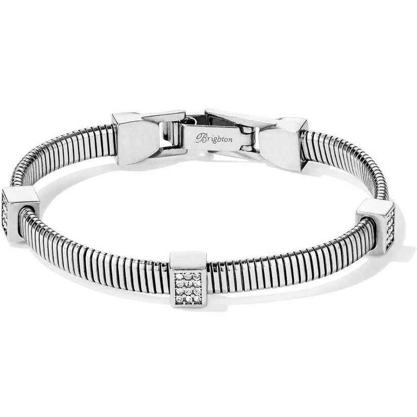 NWTag Brighton MERIDIAN ZENITH TUBOGAS Silver Crystal Bracelet MSRP $82