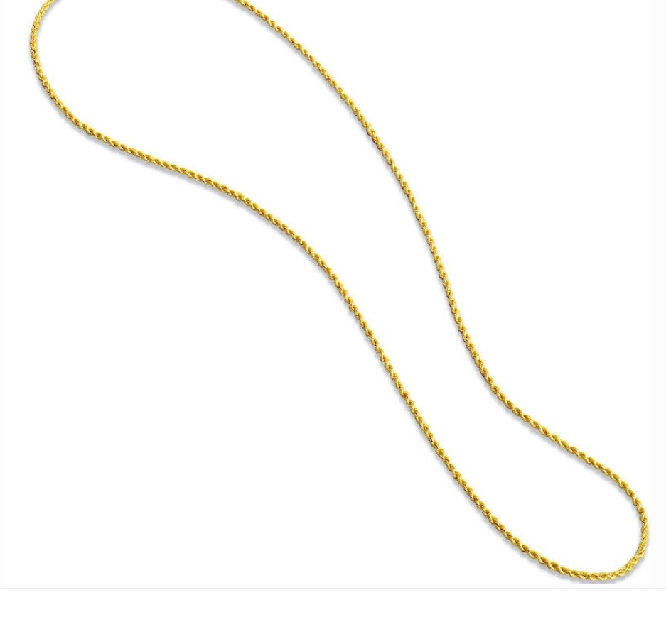 Solid 18K Gold Filled Tarnish-Resist 1.7mm wide Rope Chain Necklace 16″-32″ inch