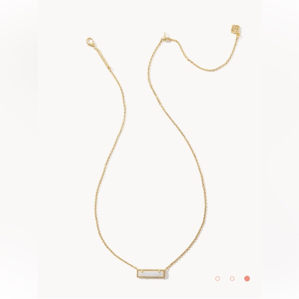 Kendra Scott Leanor Iridescent Drusy Gold Short Pendant Necklace COPY