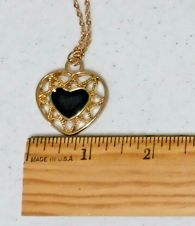 Fashion Nature’s Jewelry Women Gold Chain Heart Necklace Love Style Pendant, 18″