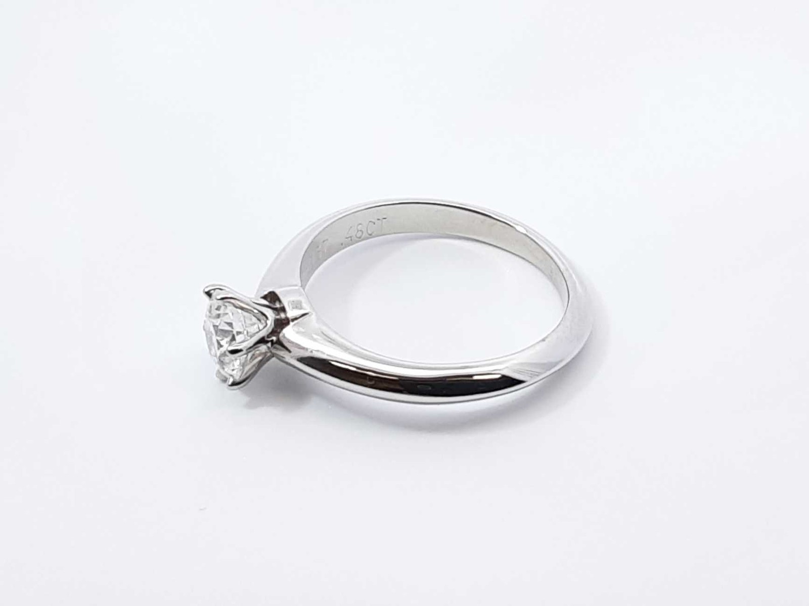 Tiffany & Co 0.48 Ct Diamond & Platinum Solitaire Ring 3.9g Sz 3.75 Fw0226ozxzdu