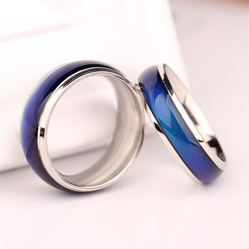 Stainless Steel Moon Ring Changing Color For Women Men and kids Moon Rings