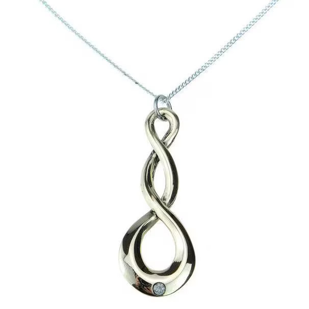 Bronze Pendant Wedding Celtic Twist Diamond Gift UK