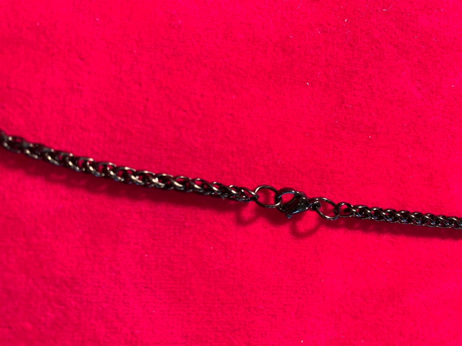 16″-60″ Men ,Women, ,3mm Stainless Steel Black Plated Braided Wheat Necklace-BLK