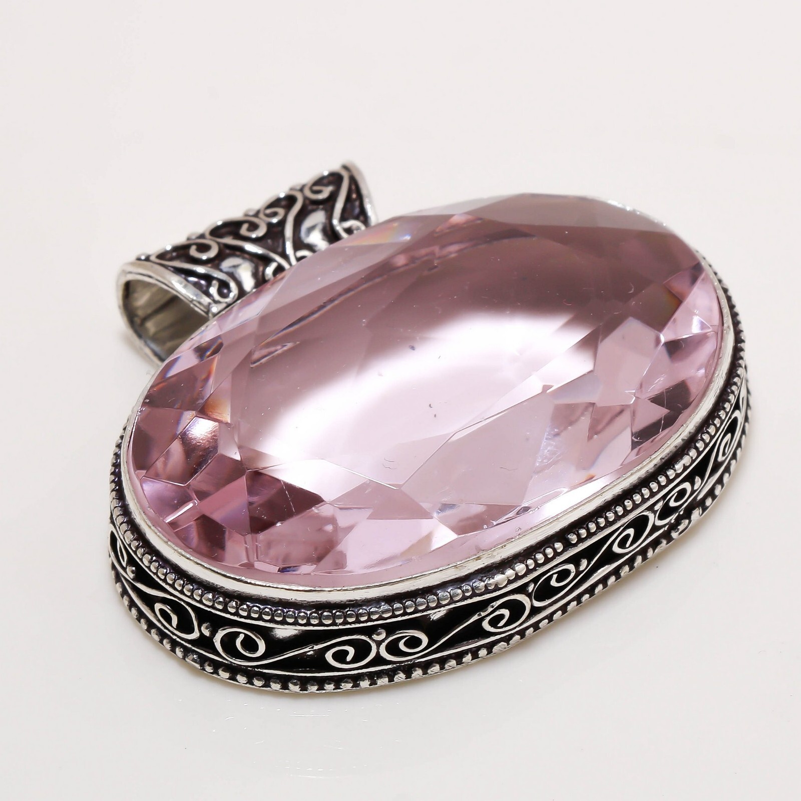 Pink Kunzite Gemstone Handmade Jewelry Pendant 1.45″