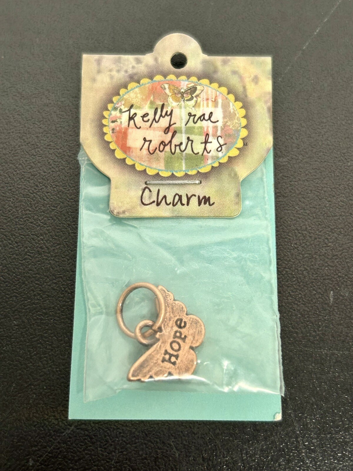 Kelly Rae Roberts SOULFUL JEWELRY CHARM Antique Copper Butterfly HOPE New