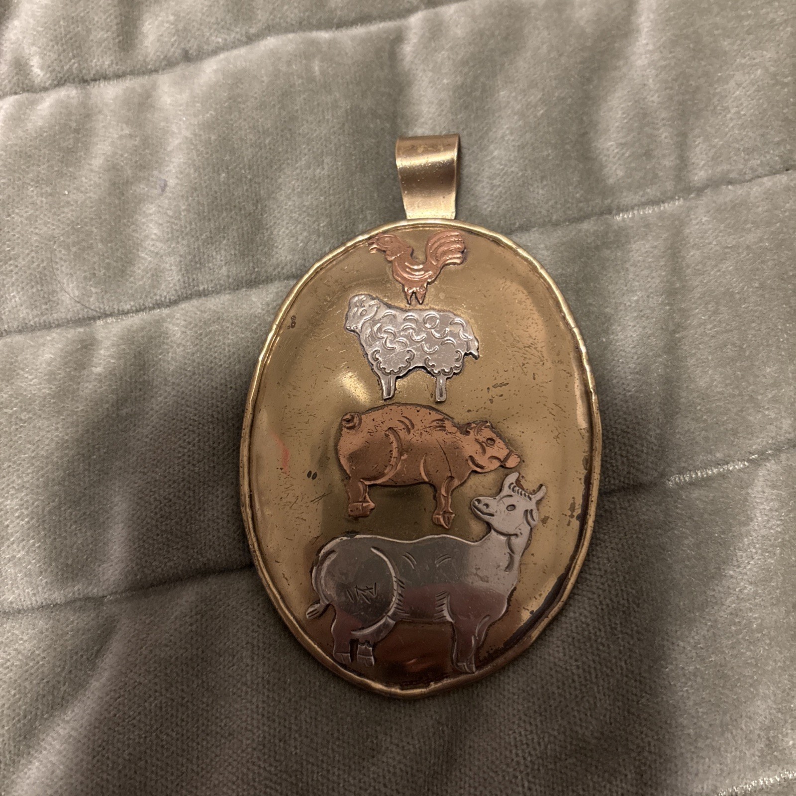 Vintage Cow Pig Sheep Rooster Pendant For Necklace
