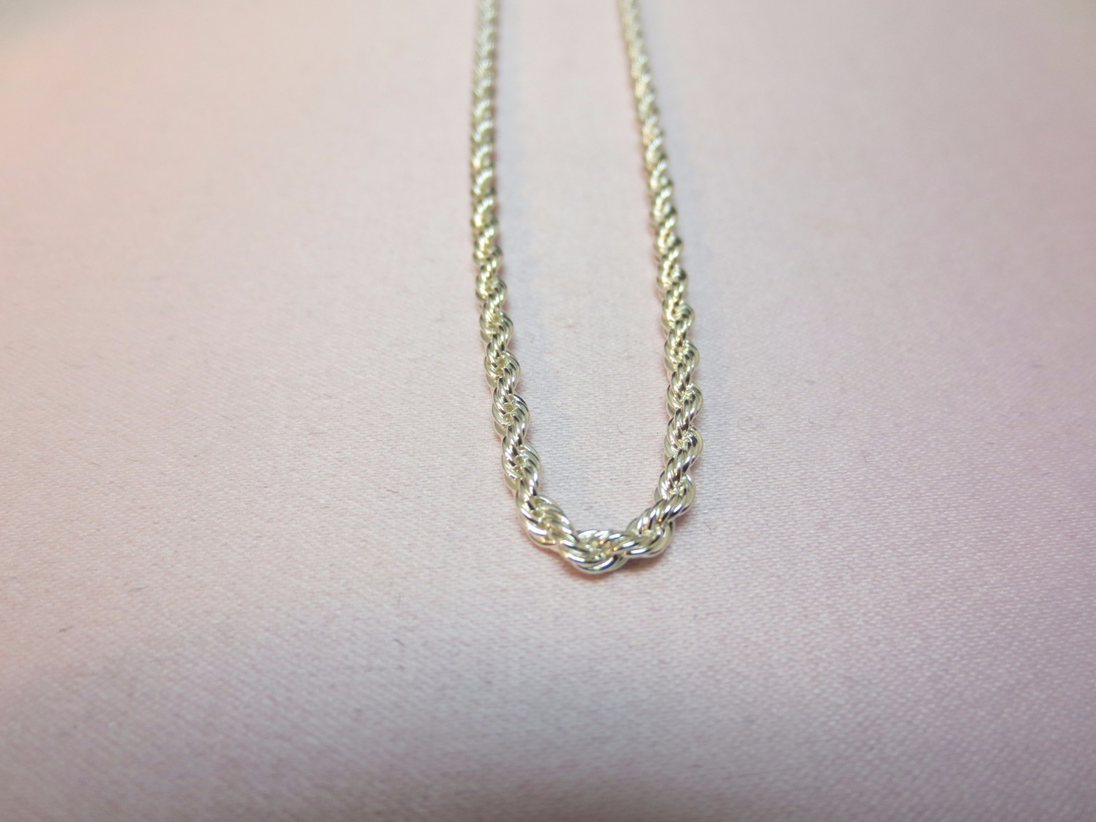 10 1/2 INCH STERLING SILVER PLATED 2.5 MM ROPE CHAIN ANKLET