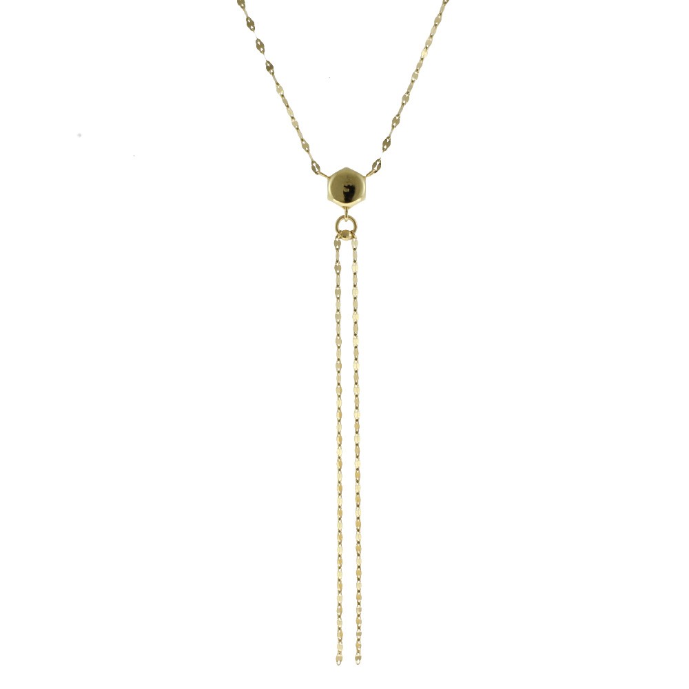 new Necklace K18 yellow gold diamond 0.21ct diamond 0.09ct