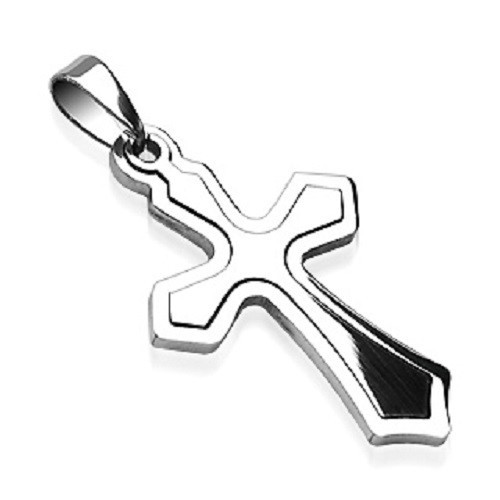 316L Surgical Steel Large Cross Pendant 26mm x 41mm