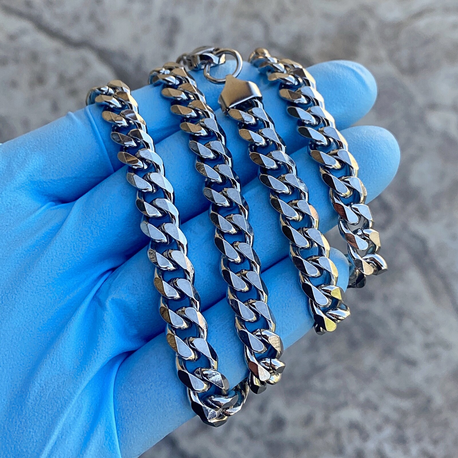 Men’s Miami Cuban Curb Link Stainless Steel Hip Hop Chain Necklace 9MM Thick 30″