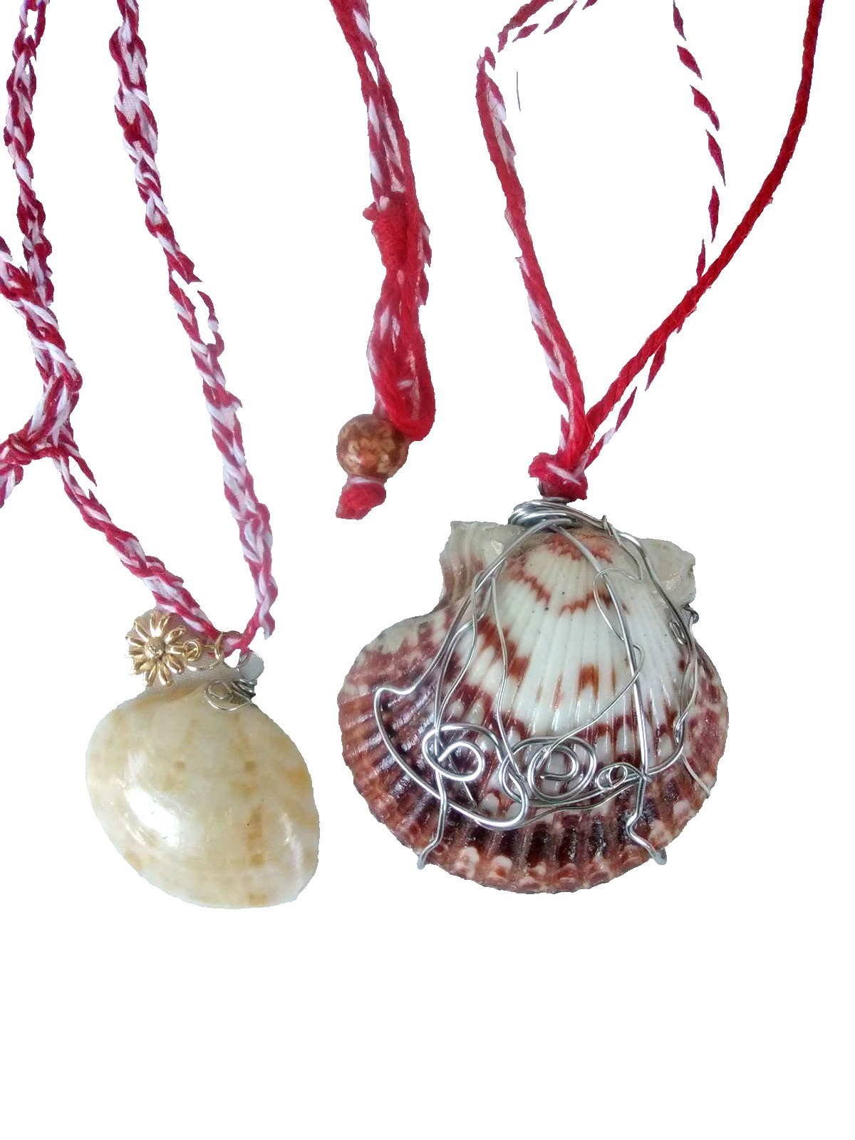 2 Lot Seashell Beach Mermaid Boho Necklace 22/28″ US Seller Gift New