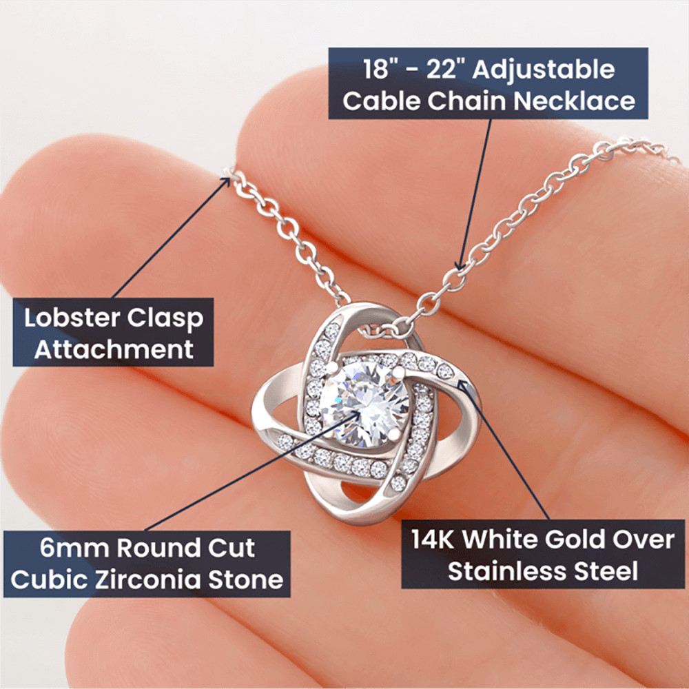 To My Shield-Maiden Necklace For Viking Wife Knot Pendant Jewelry Gifts For Her