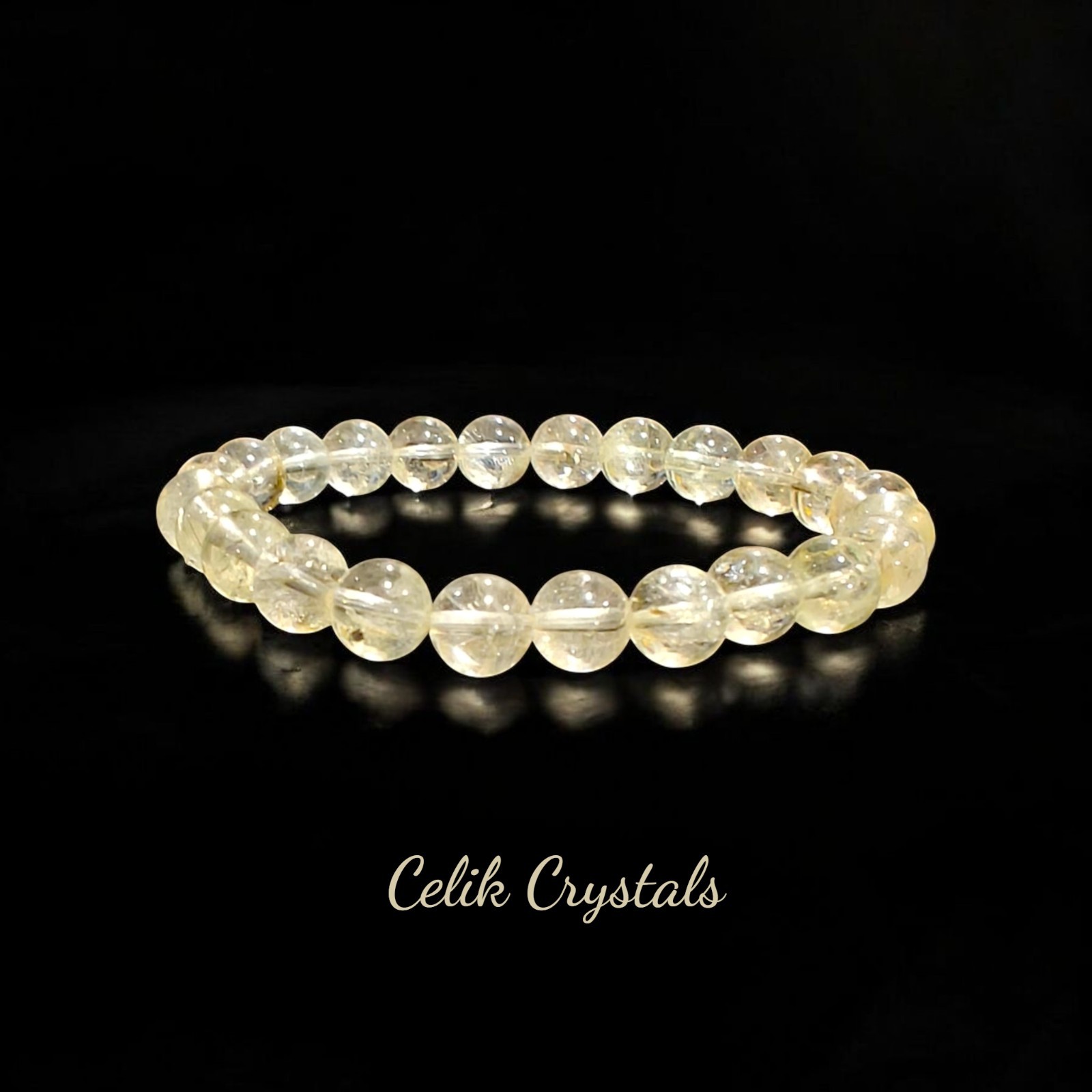 High Quality Citrine NO DYE OR HEAT Natural Stones 8mm Stretches Unisex